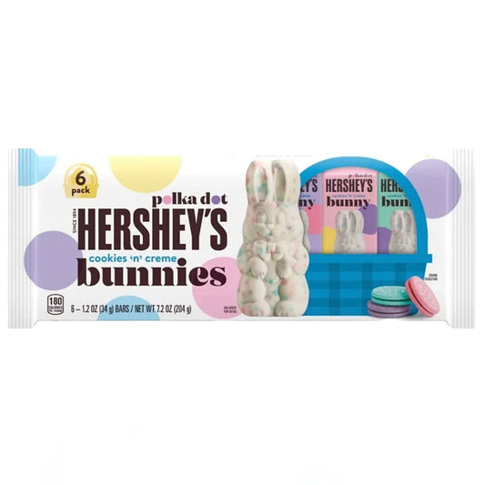 Hershey's Bunnies Polka Dot Cookies ‘n’ Creme 6 Pack (204g)