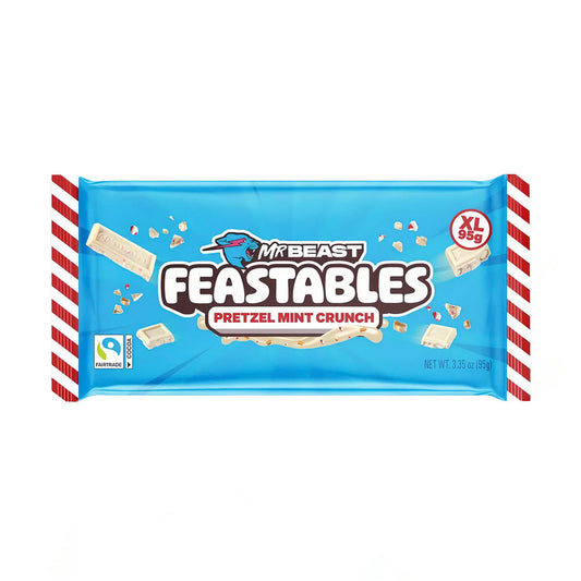 MrBeast Feastables Pretzel Mint Crunch Chocolate Bar XL (95g)