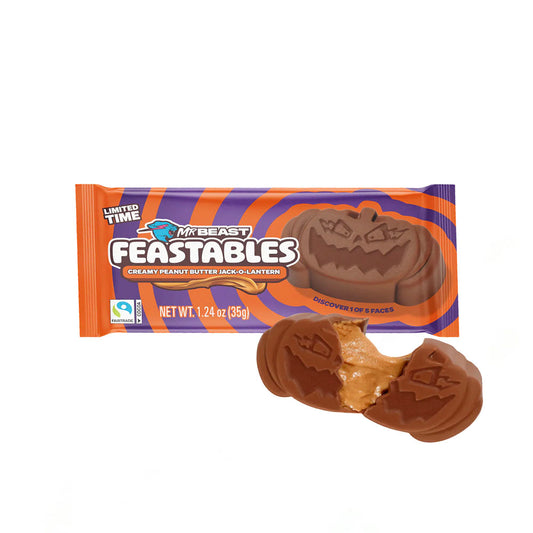 MrBeast Feastables Creamy Peanut Butter Jack-O-Lantern (35g)