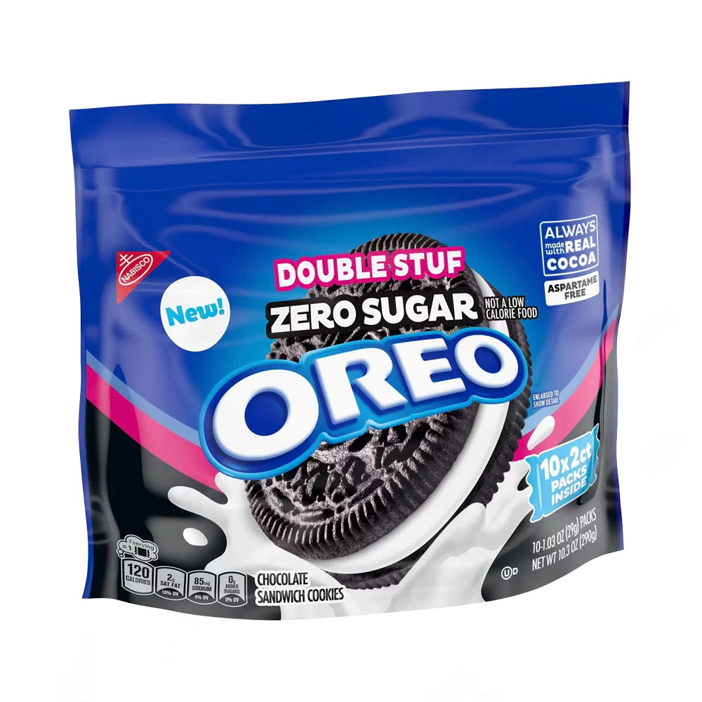 Oreo Zero Sugar Double Stuff 10 Snack Packs (290g)