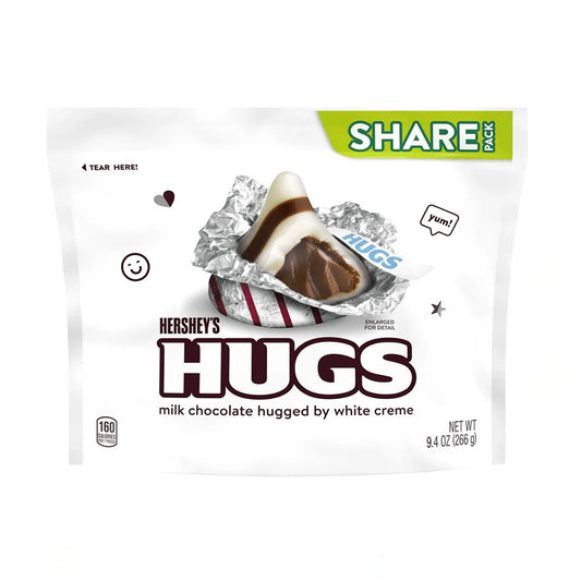 Hershey's Hugs Milk Chocolate & White Creme Share Size (266g)