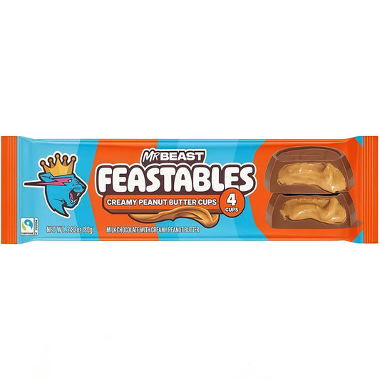 MrBeast Feastables Creamy Peanut Butter 4 Cups (80g)