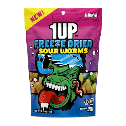 1UP Freeze Dried Sour Worms 57g