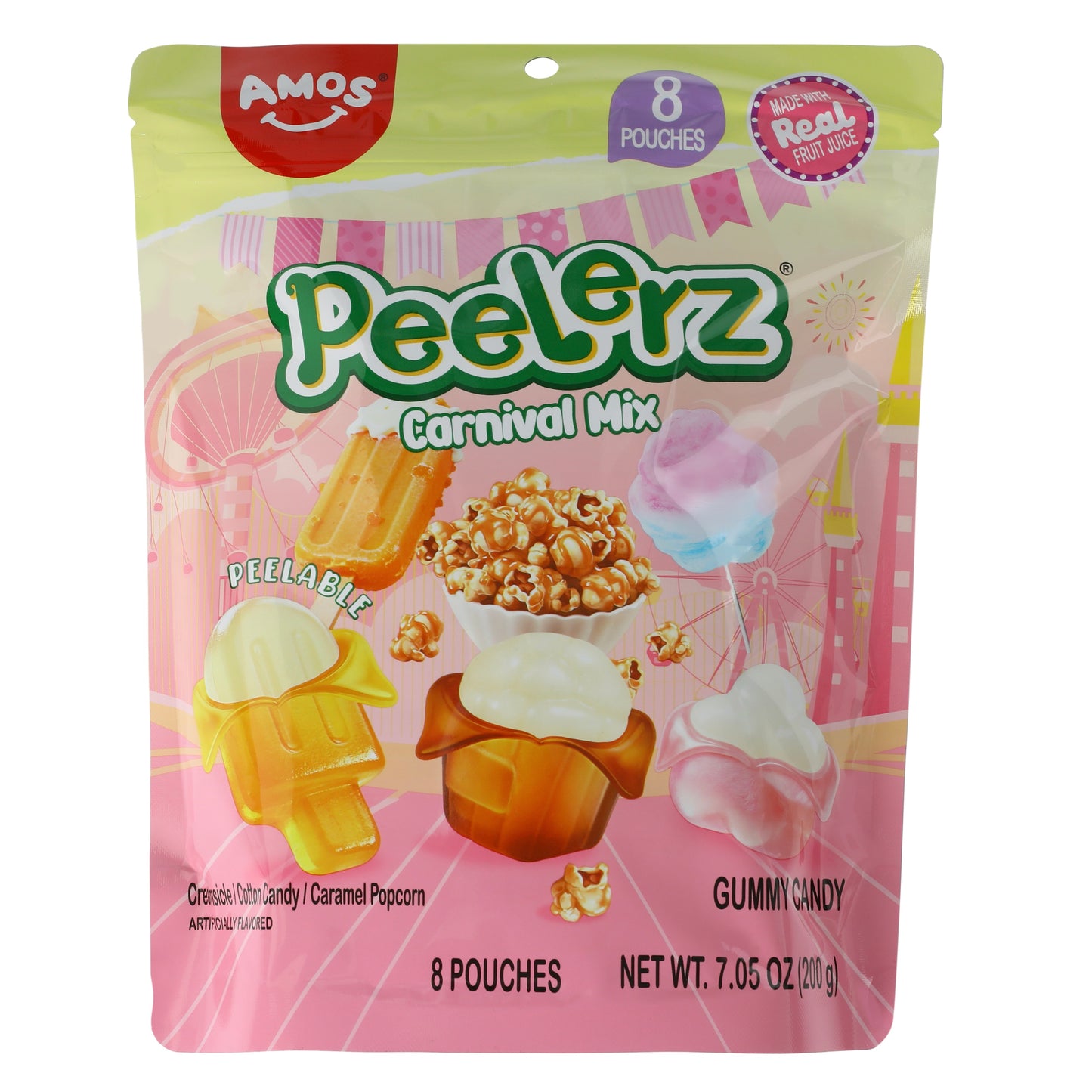 Amos Peelerz Carnival Mix 8 Pouches (200g)