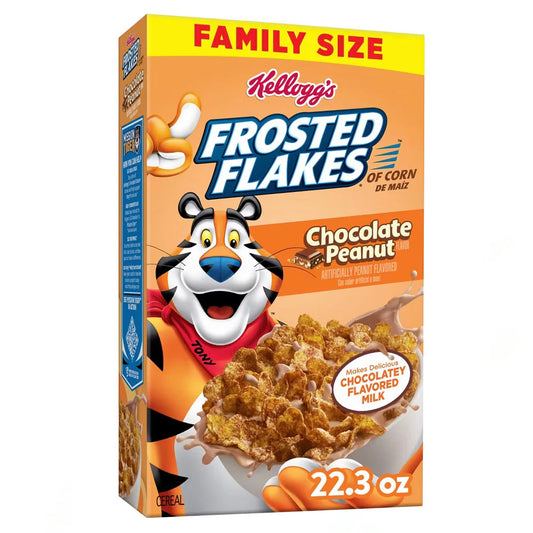 Kellogg's Frosted Flakes Chocolate Peanut Family Size Cereal (632g)
