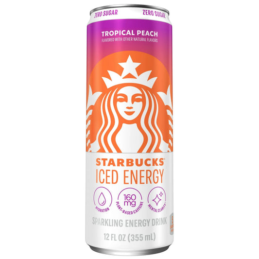Starbucks Iced Energy Tropical Peach Zero Sugar (355ml)
