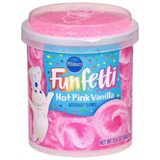 Pillsbury Funfetti Hot Pink Vanilla Frosting (442g)