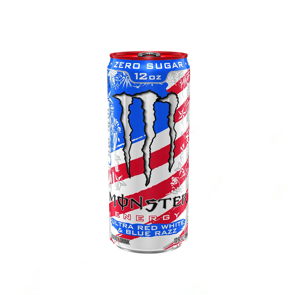 Monster Energy Ultra Red, White & Blue Razz Zero Sugar (355ml)