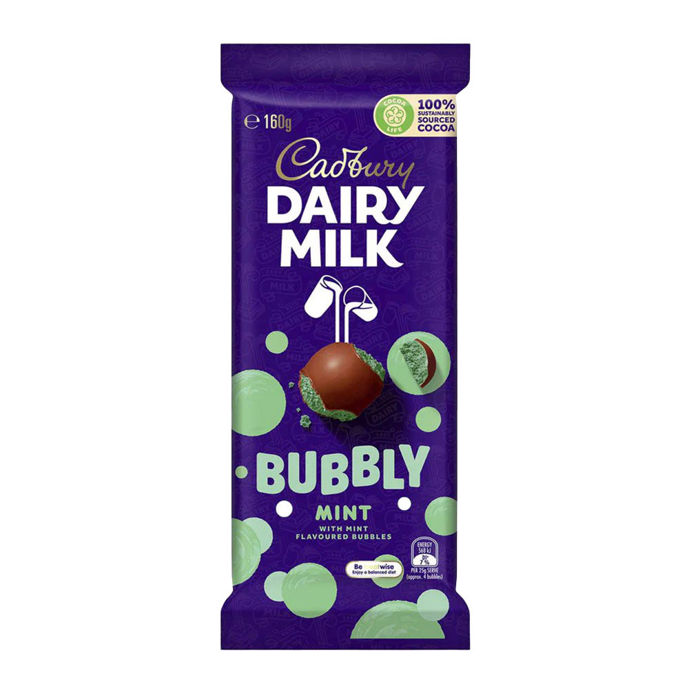 Cadburys Dairy Milk Bubbly Mint Australia (160g)