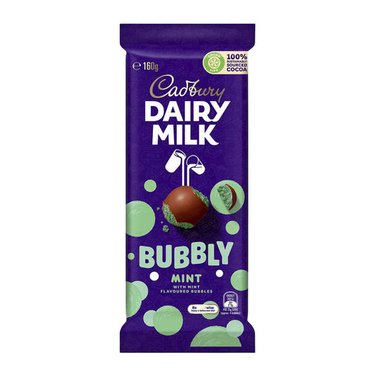 Cadburys Dairy Milk Bubbly Mint Australia (160g)