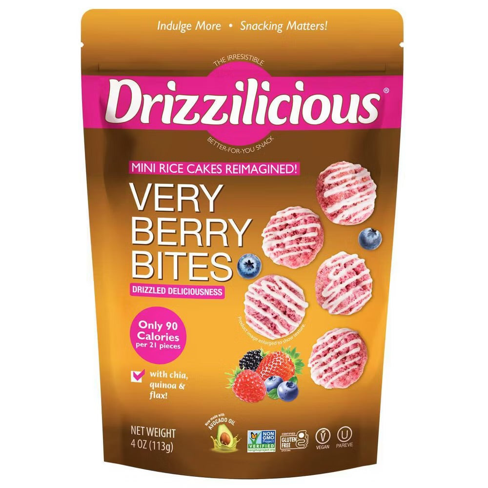 Drizzilicious Mini Rice Cakes Very Berry Bites (113g)