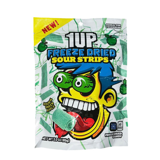1UP Freeze Dried Sour Strips Green Apple 85g