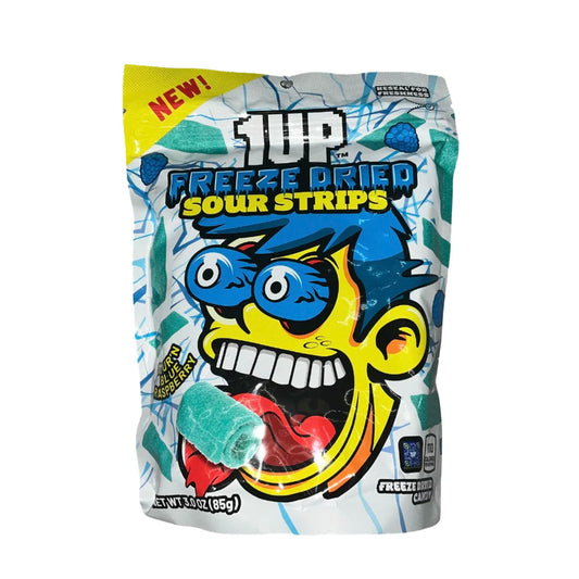 1UP Freeze Dried Sour Strips Blue Raspberry 85g
