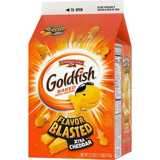 Goldfish Flavour Blasted Xtra Cheddar Carton 773g