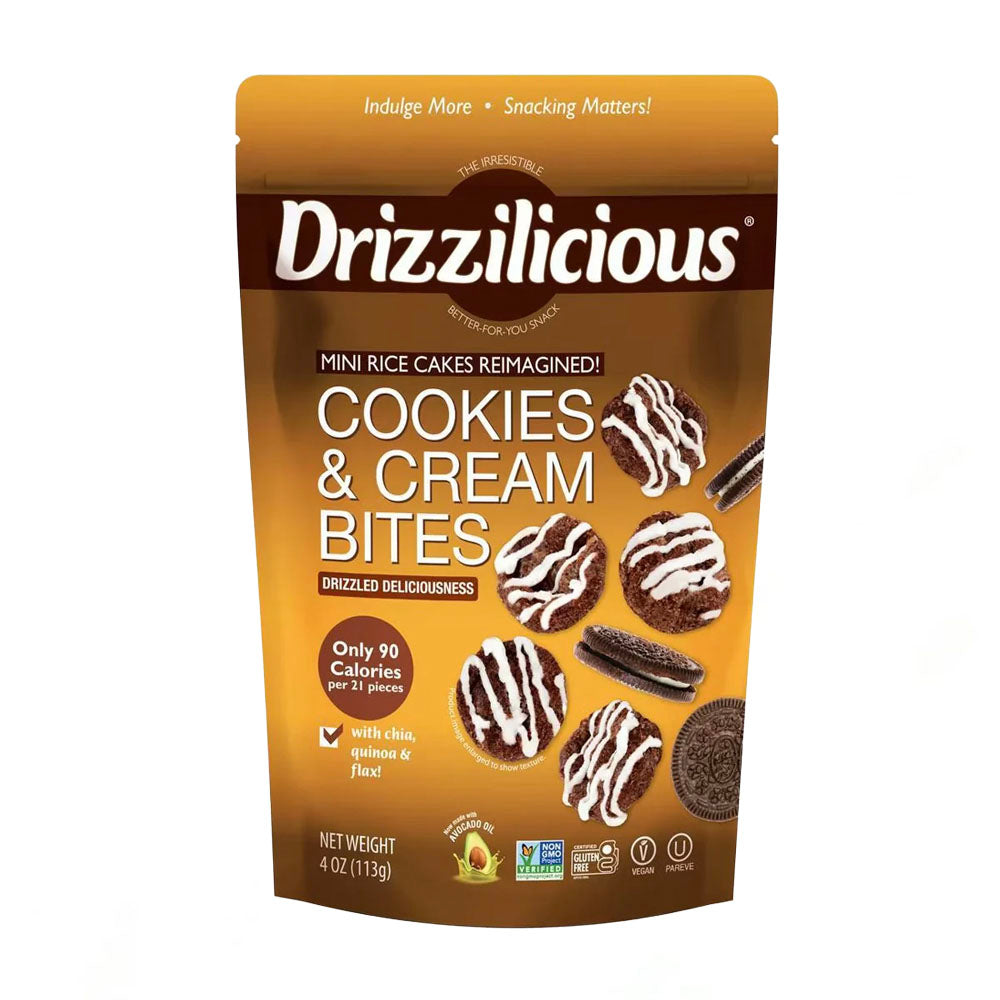 Drizzilicious Mini Rice Cakes Cookies & Cream Bites (113g)