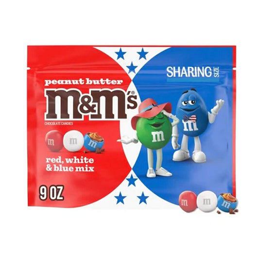 M&M Peanut Butter Red, White & Blue Mix Share Size 255g