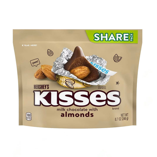Hershey's Kisses Milk Chocolate & Almond Share Size (246g)