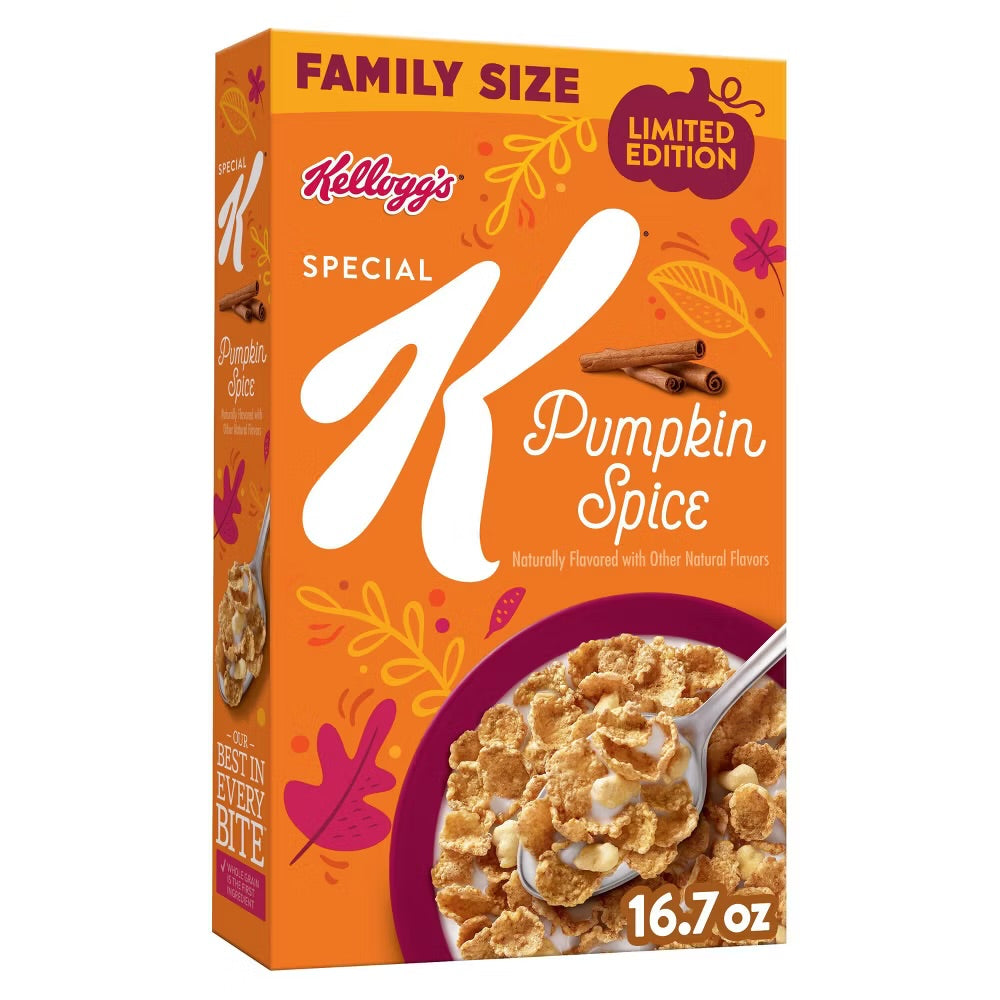 Kellogg's Special K Pumpkin Spice Limited Edition Family Size Cereal (473g)