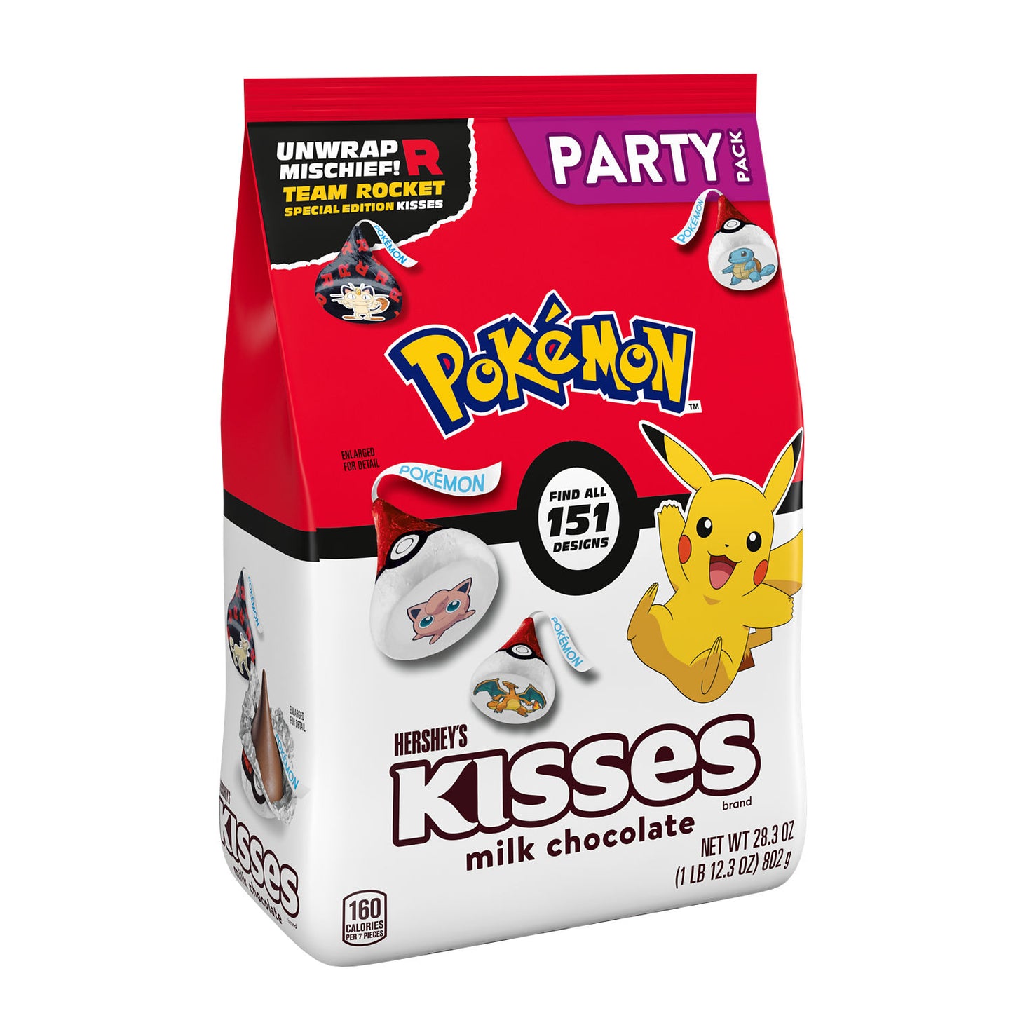 Hershey's Kisses Pokémon Milk Chocolate Special Edition Party Size (802g)