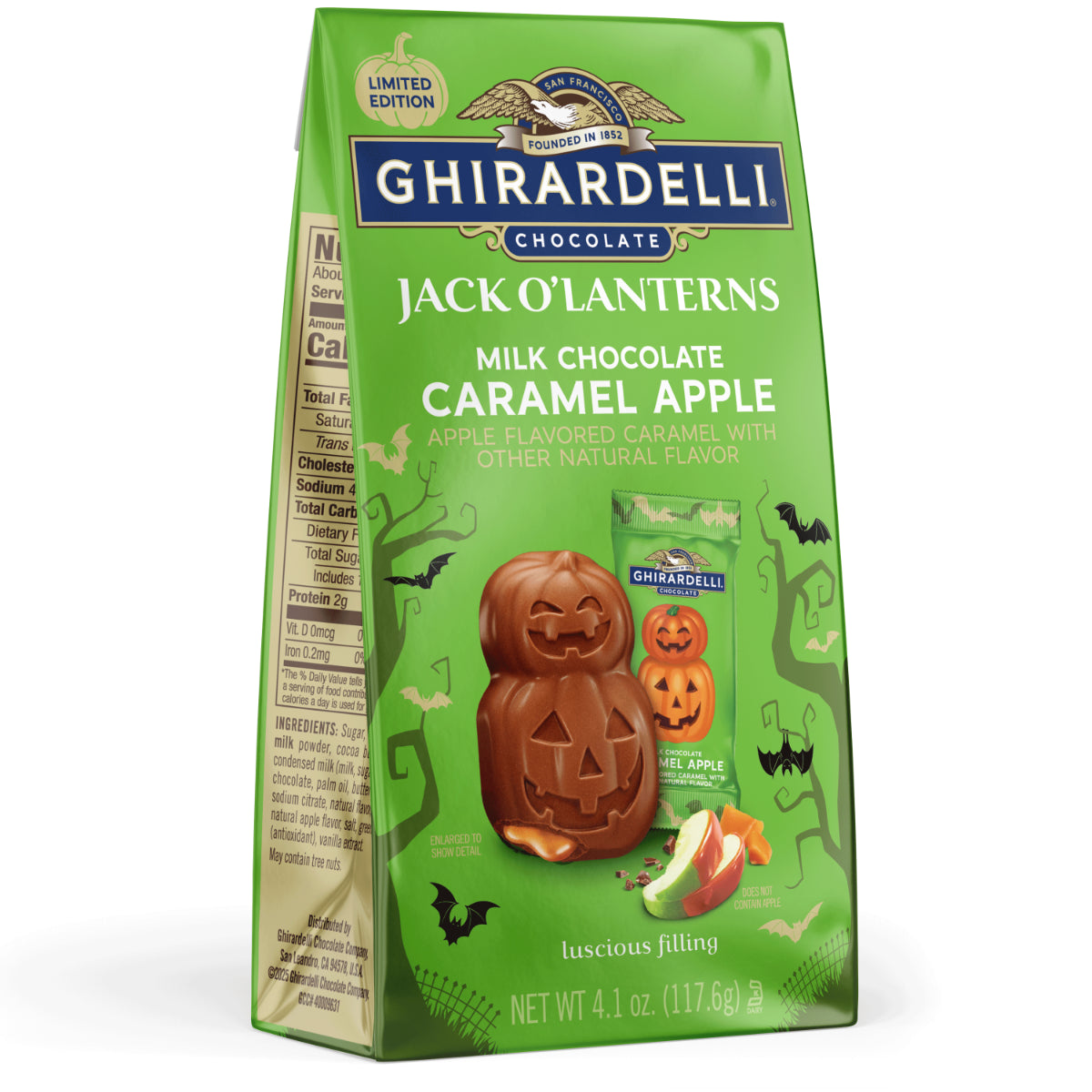Ghirardelli Jack O’ Lanterns Milk Chocolate Caramel Apple (117g)