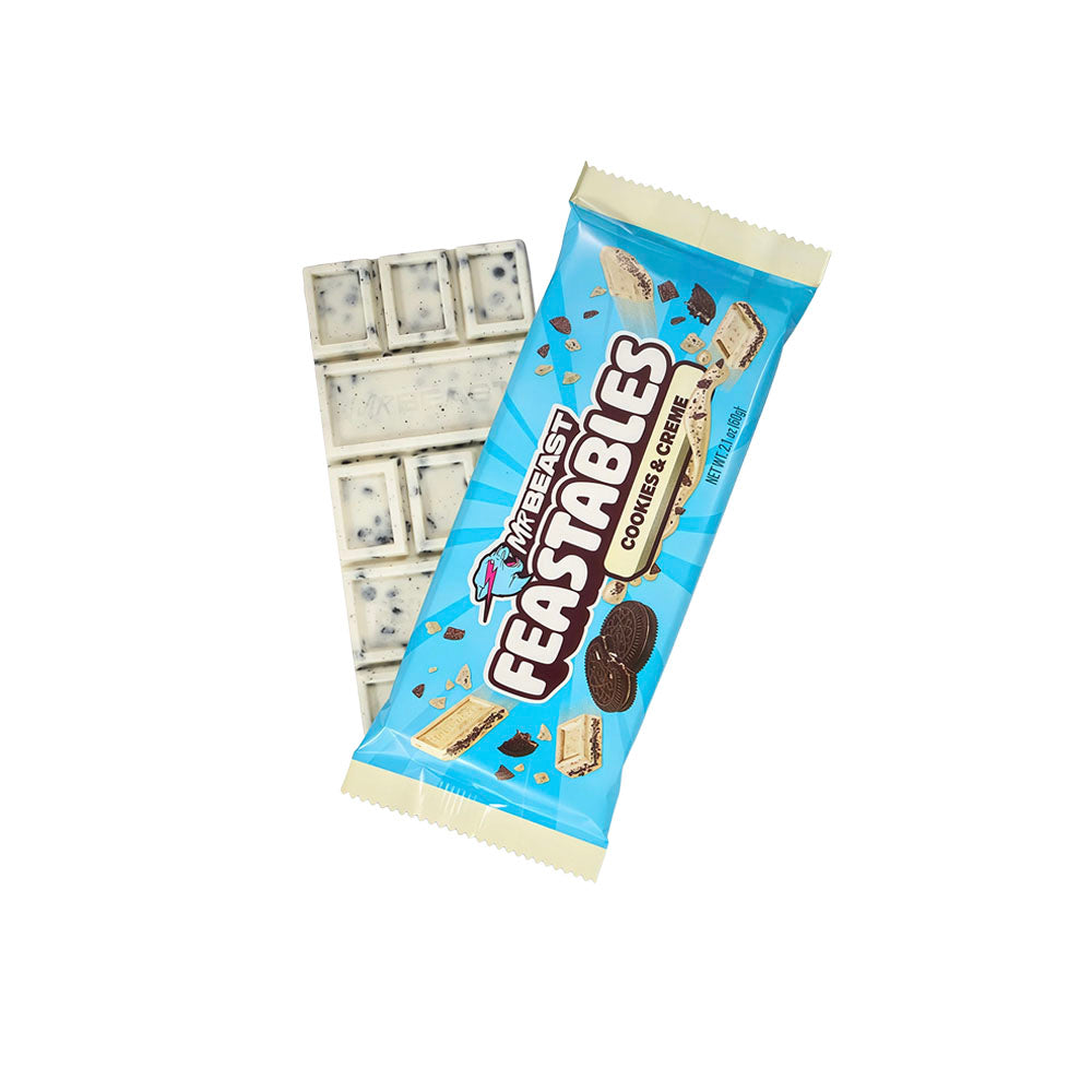 MrBeast Feastables Cookies & Creme Chocolate Bar (60g) BB: 3/7/26