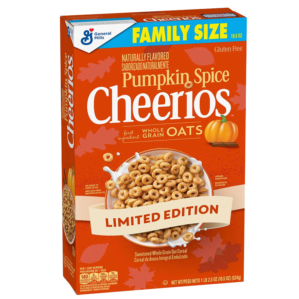 Cheerios Pumpkin Spice Limited Edition Family Size Cereal (524g)