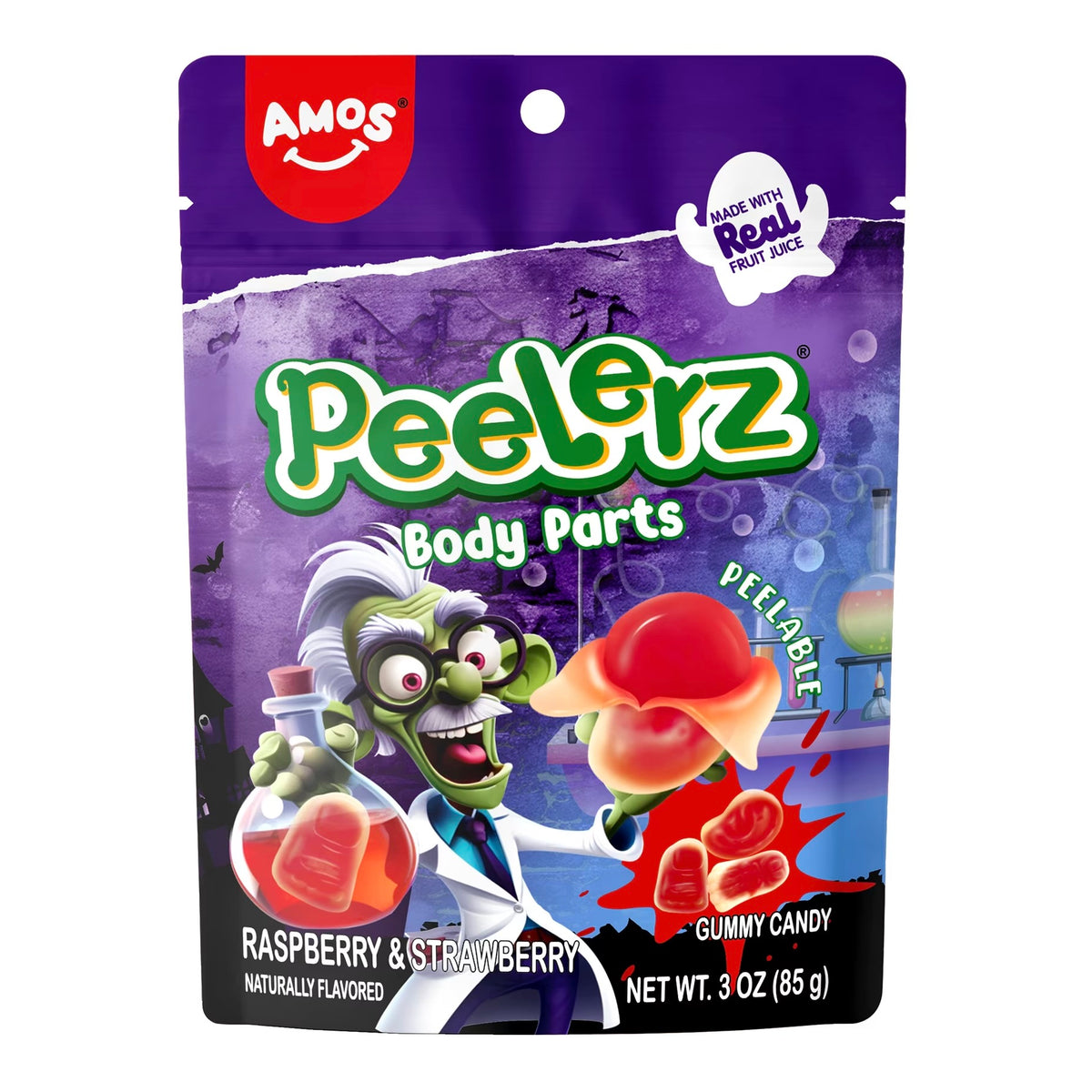 Amos Peelerz Body Parts Raspberry & Strawberry (85g)