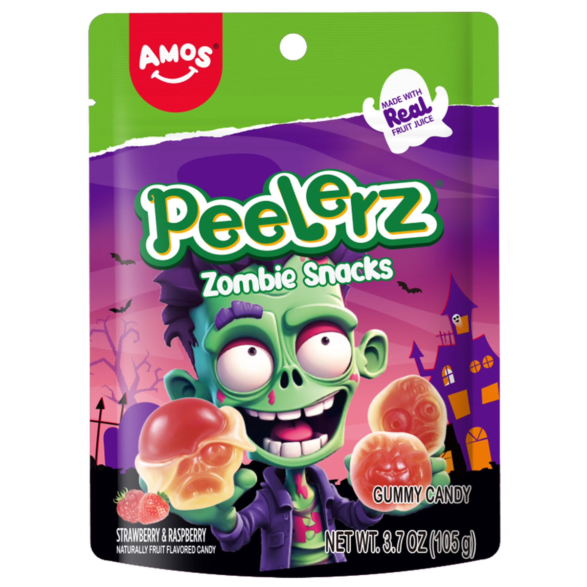 Amos Peelerz Zombie Snacks Strawberry & Raspberry (105g)