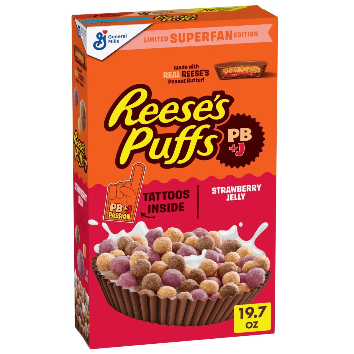 Reese’s Puffs Strawberry Jelly Family Size Cereal (558g)