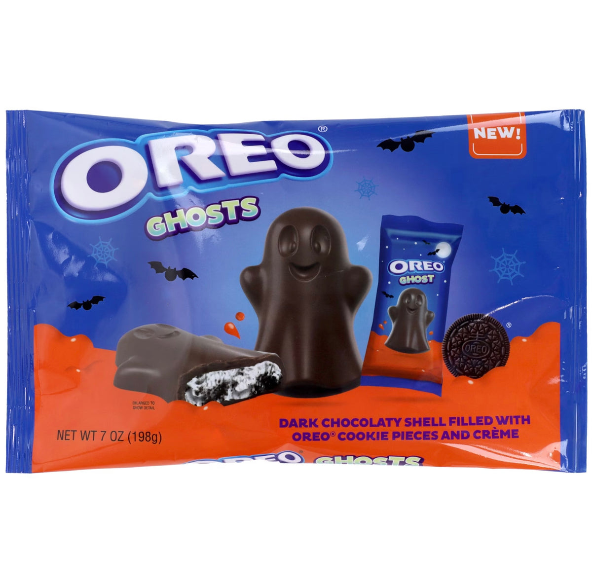 Oreo Crème Filled Dark Chocolate Ghosts Halloween Edition (198g)