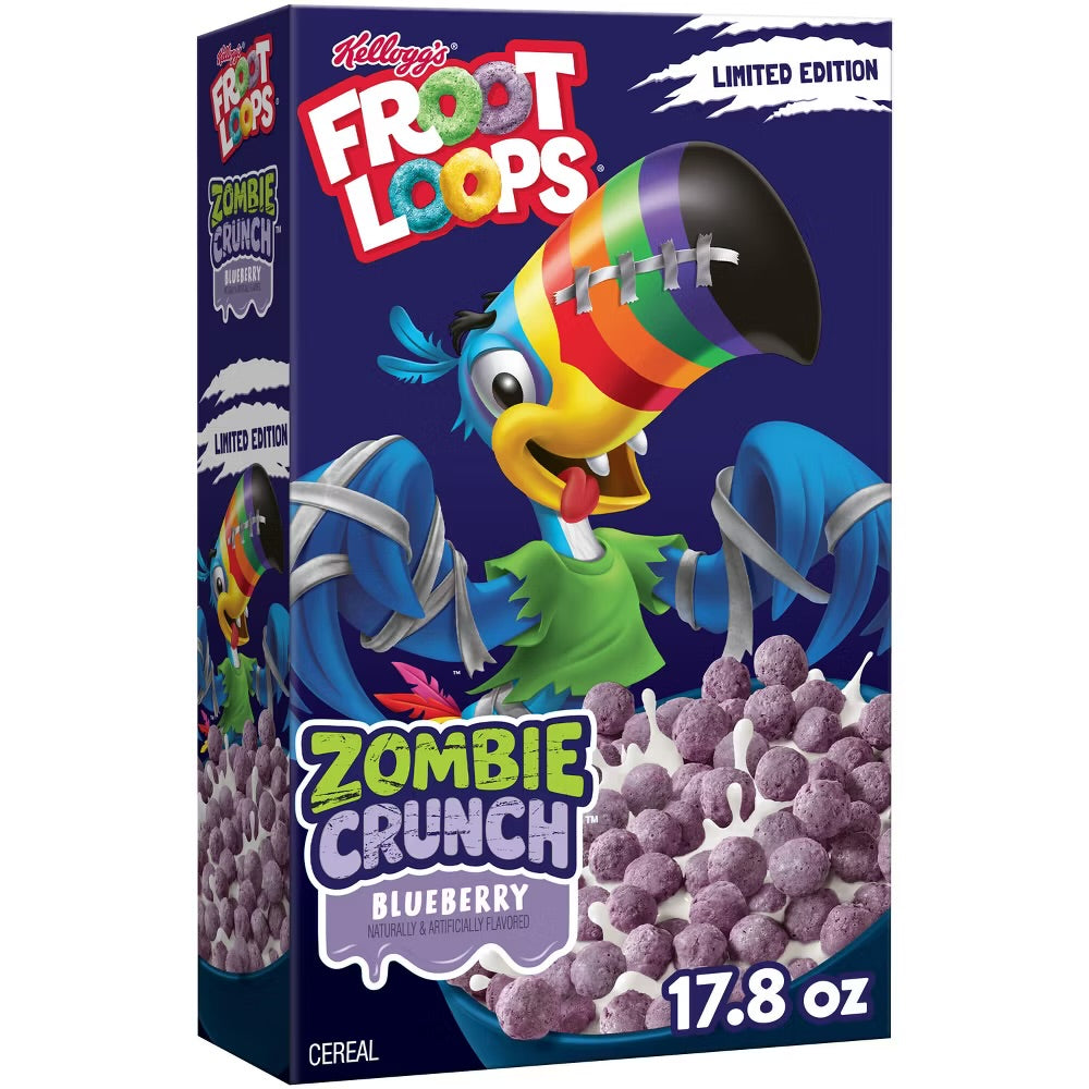 Froot Loops Zombie Crunch Blueberry Limited Edition Cereal (504g)