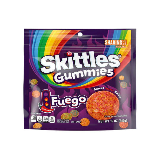 Skittles Gummies Fuego Sharing Bag (340g)