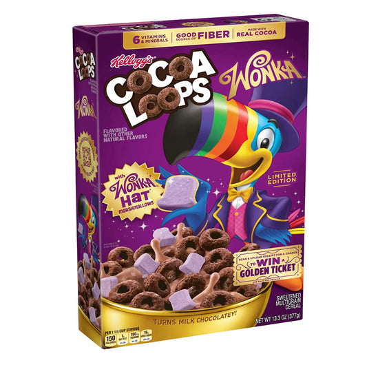 Cocoa Loops Wonka Hat Marshmallows Cereal (377g)