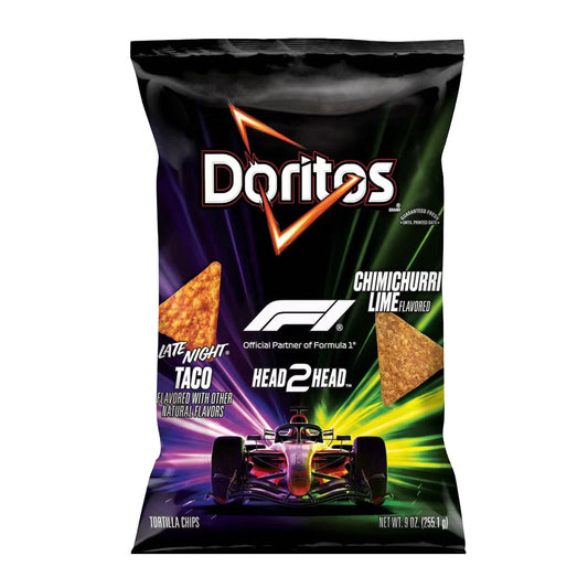 Doritos Head2Head Late Night Loaded Taco & Chimichurri Lime Crisps (255g)