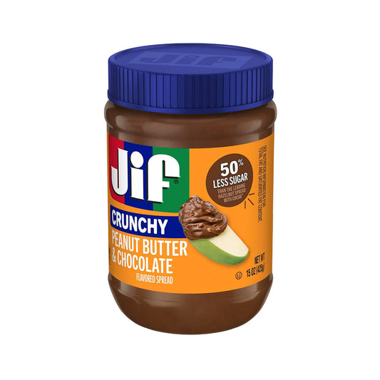 Jif Crunchy Peanut Butter & Chocolate Spread (425g)