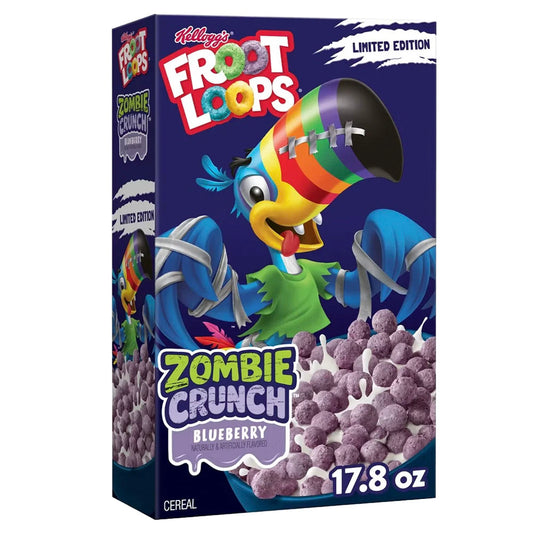 Froot Loops Zombie Crunch Blueberry Limited Edition Cereal (504g)