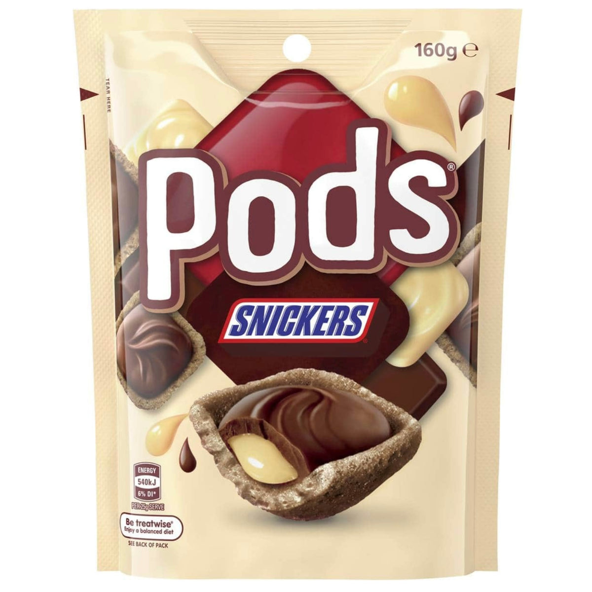 Snickers Pods Australian (160g)