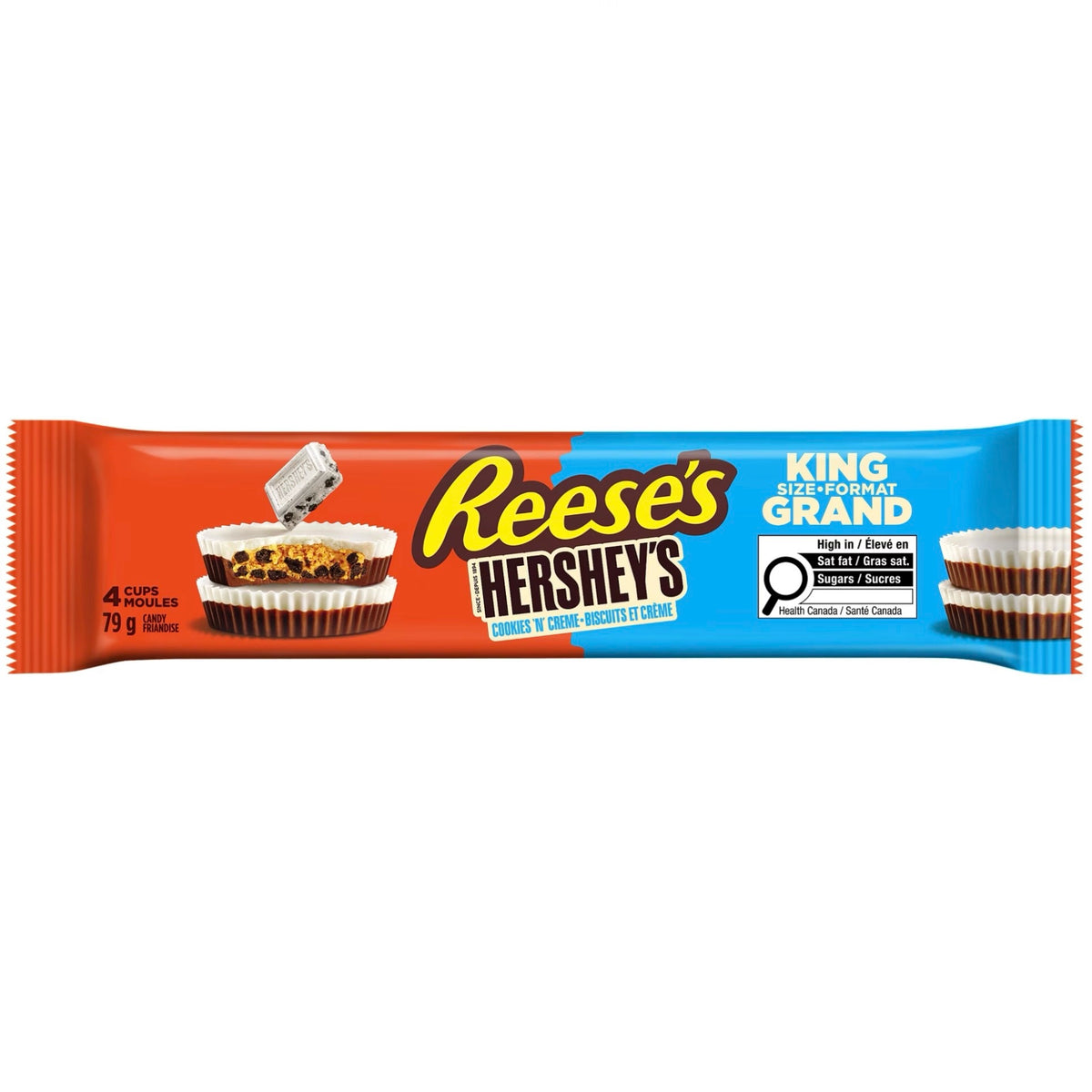Reese's Hershey’s Cookies ‘n’ Creme Peanut Butter Cups King Size (79g)