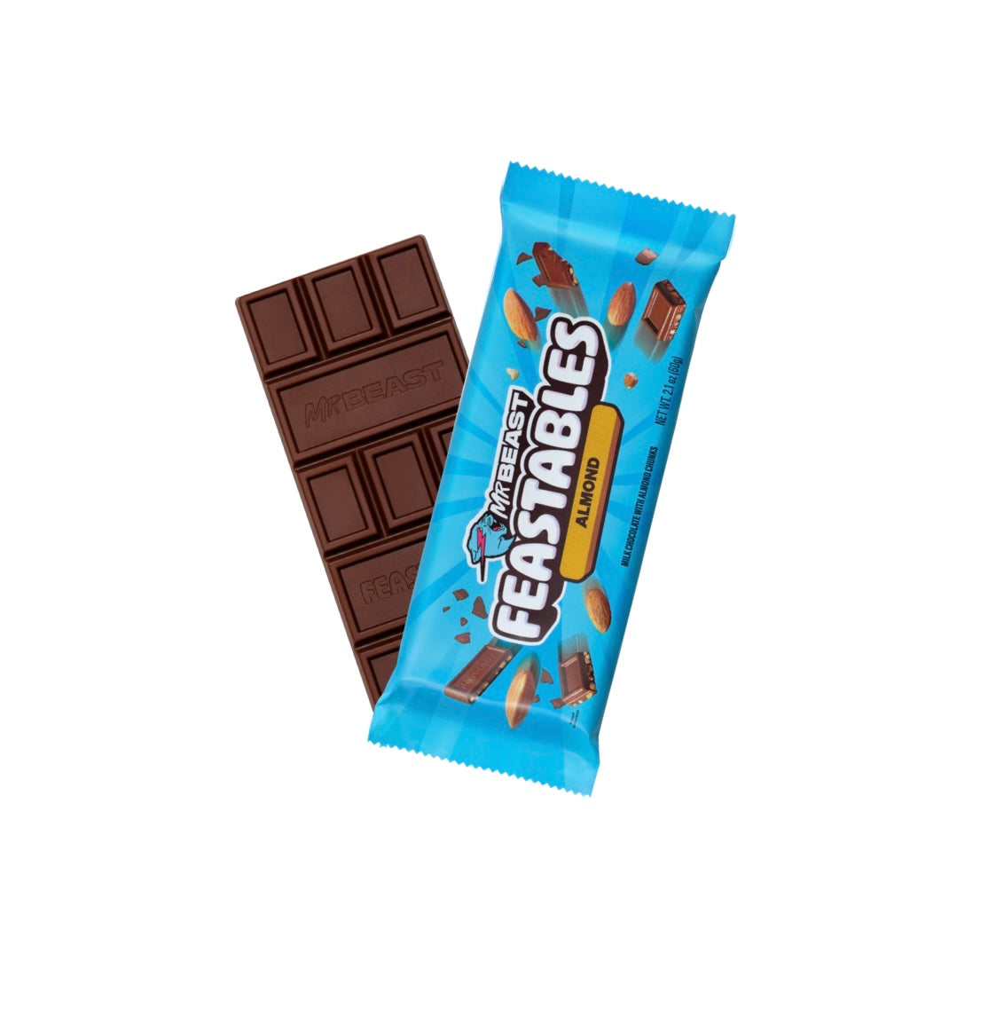 MrBeast Feastables Almond Chocolate New Bar