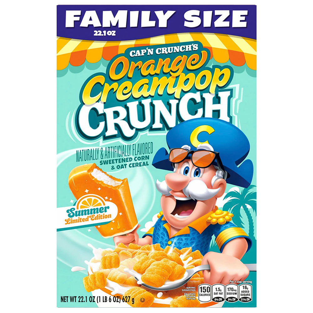 CAP’N CRUNCH Orange Creampop Cereal Family Size (627g)