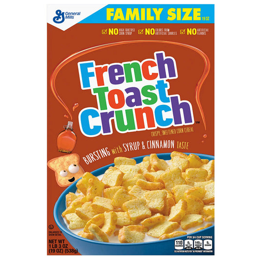 French Toast Crunch Cereal Family Size (493g)