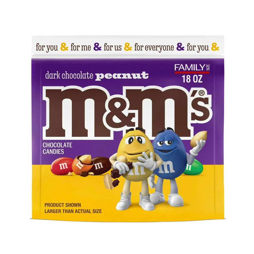 M&M Dark Chocolate Peanut Family Size (510g)