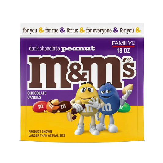 M&M Dark Chocolate Peanut Family Size (510g)