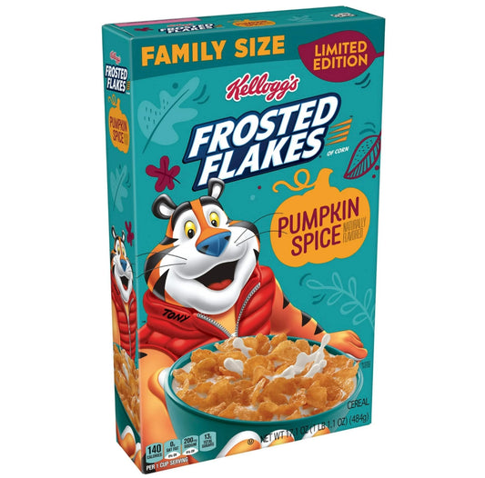 Kellogg's Frosted Flakes Pumpkin Spice Limited Edition Family Size (484g)