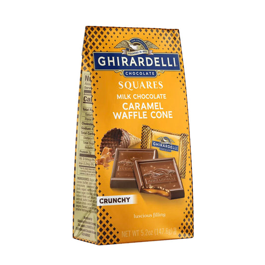 Ghirardelli Squares Milk Chocolate Caramel Waffle Cone (147g)