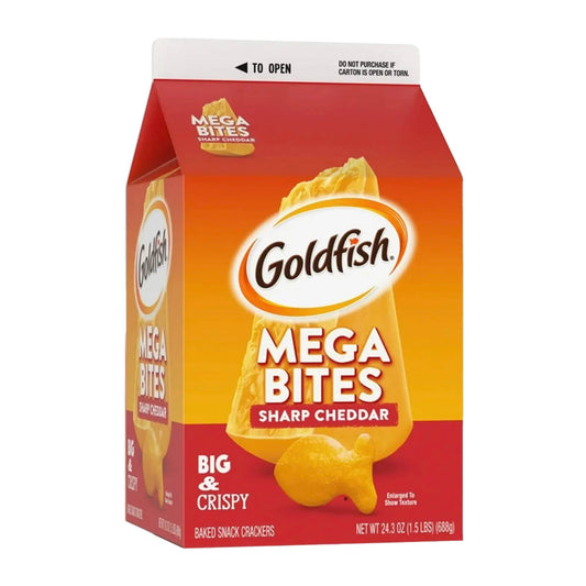 Goldfish Mega Bites Sharp Cheddar Carton (688g)