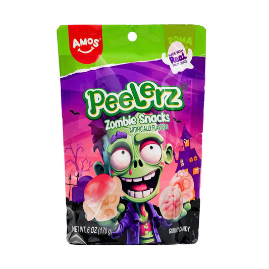 Amos Peelerz Gummy Zombie Snacks Strawberry & Raspberry (170g)