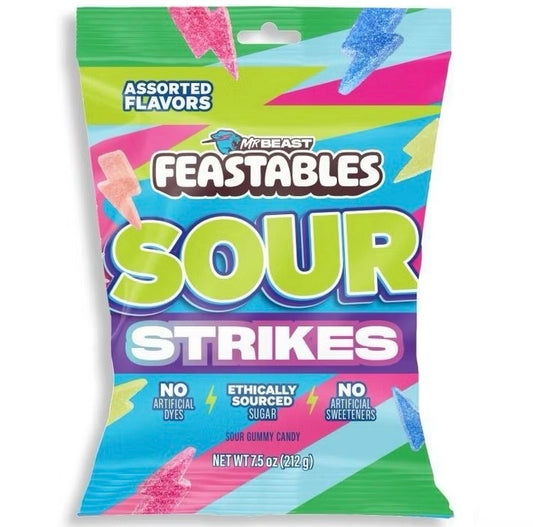MrBeast Feastables Sour Strikes Original Assortment (212g)