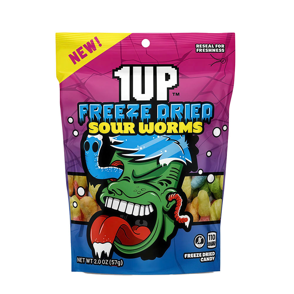 1UP Freeze Dried Sour Worms (57g)