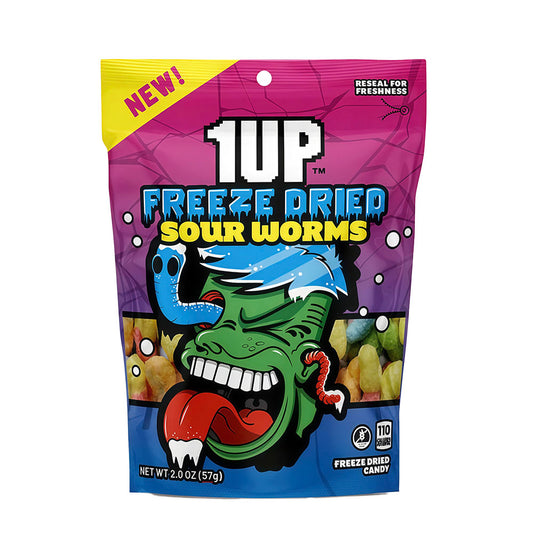 1UP Freeze Dried Sour Worms (57g)